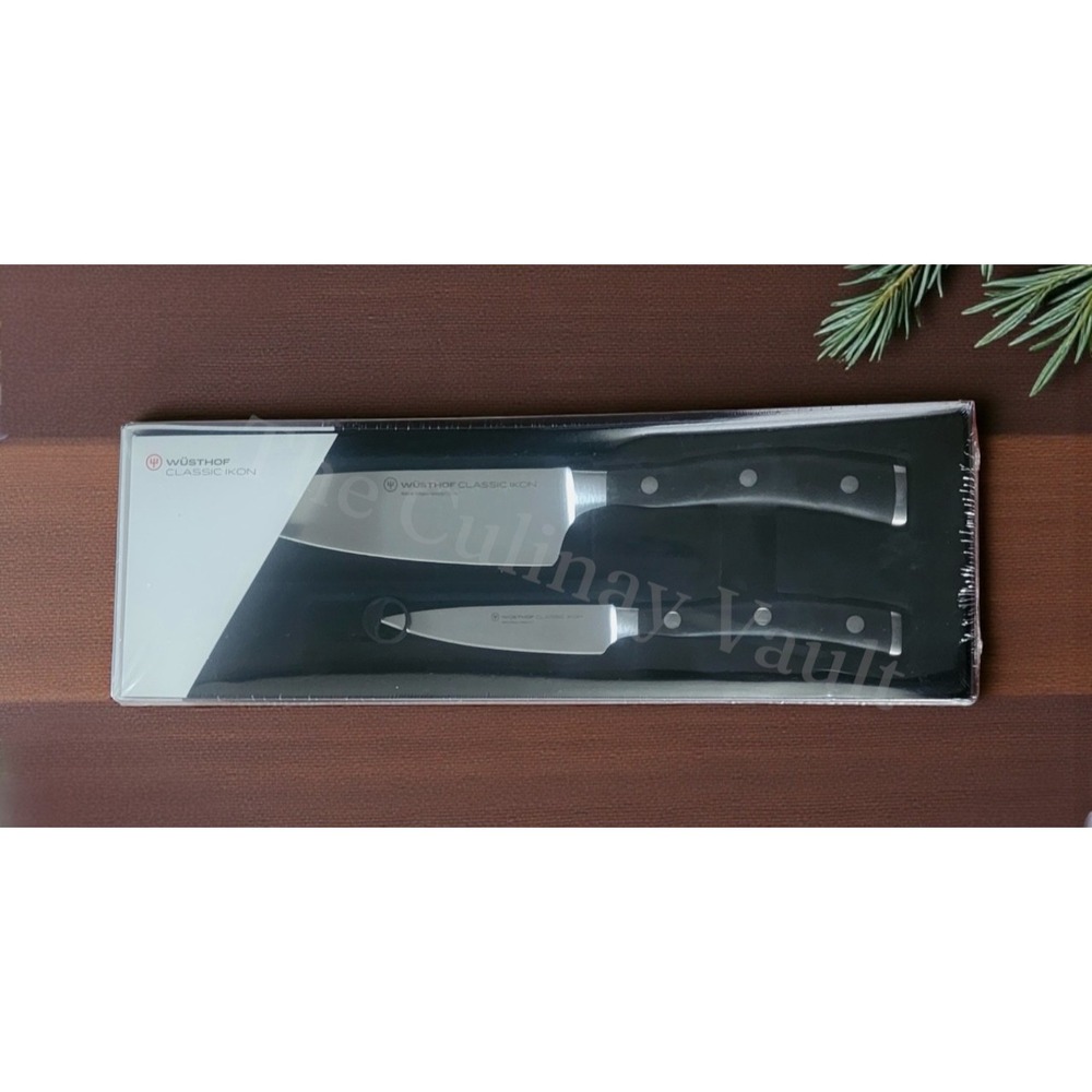 2PC WUSTHOF CLASSIC IKON Prep Set 3.5" Paring 6" Chef's Knife 1120360210 BN GIFT - Picture 2 of 2